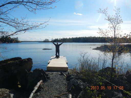 Molega Lake, Bob and TJ put the dock in 2013 Molega Lake, Bob and TJ put the dock in 2013